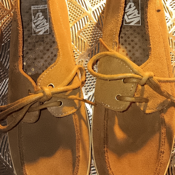 Vintage Van's The Original Surf Siders Women's Size 8.5 Lace Up Suede Camel - Picture 3 of 4